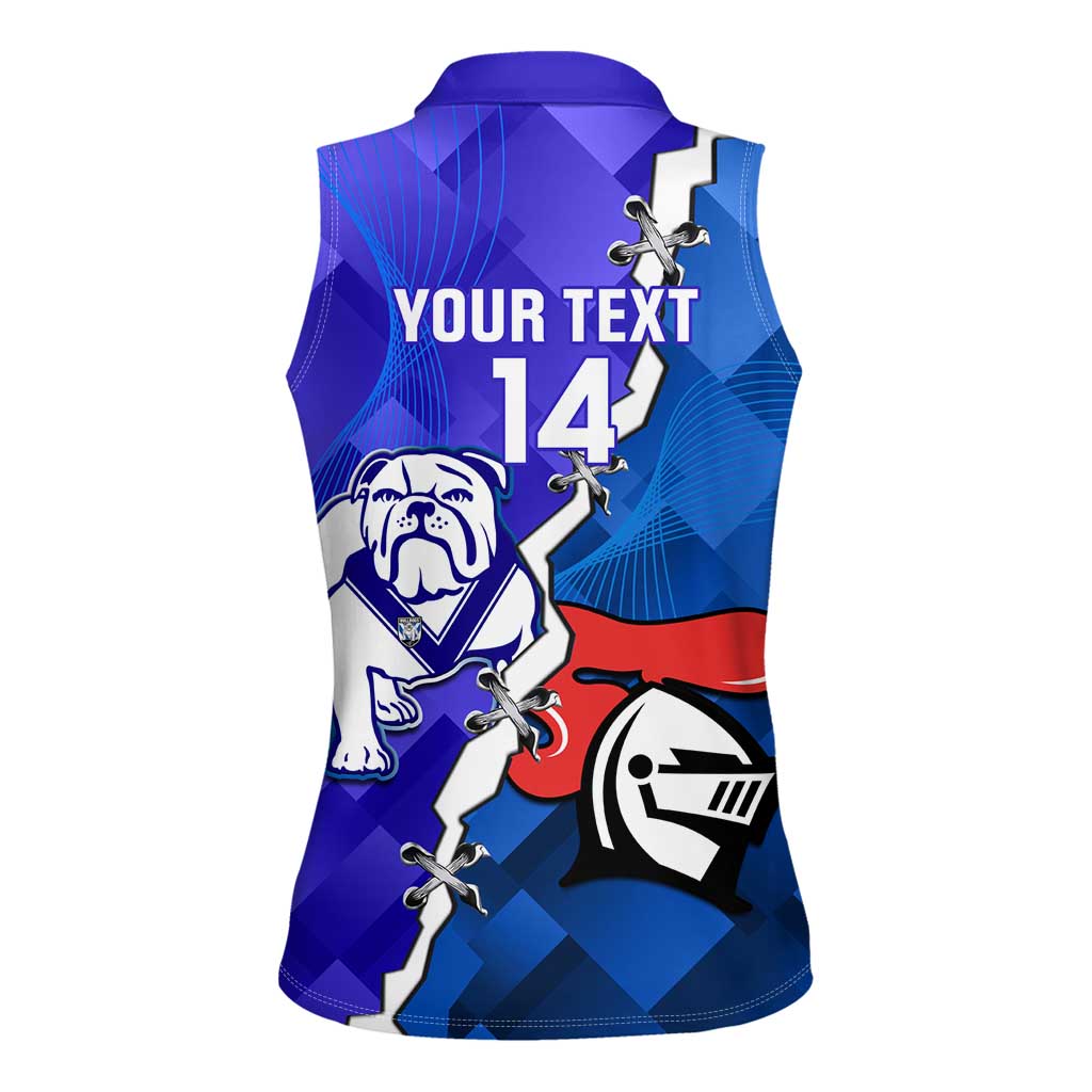 Custom Bulldogs And Knights Rugby 2025 Women Sleeveless Polo Shirt Dynamic Style