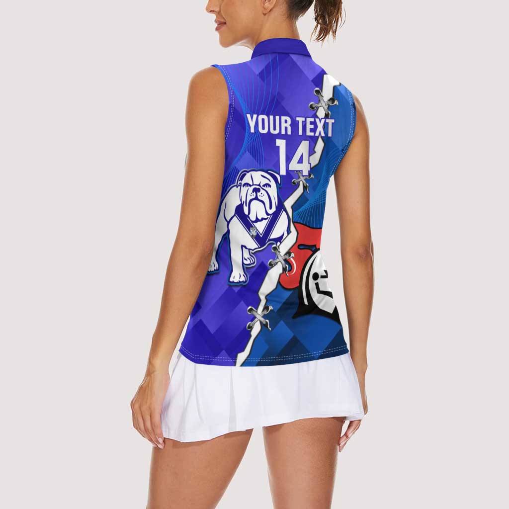 Custom Bulldogs And Knights Rugby 2025 Women Sleeveless Polo Shirt Dynamic Style