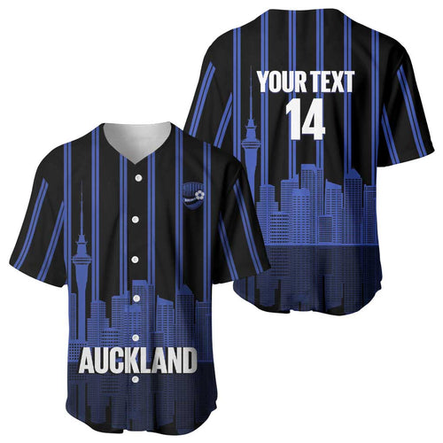 New Zealand Auckland Football Custom Baseball Jersey Go City of Sails Est 2025