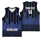 New Zealand Auckland Football Custom Basketball Jersey Go City of Sails Est 2025