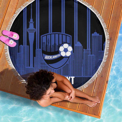 New Zealand Auckland Football Custom Beach Blanket Go City of Sails Est 2025