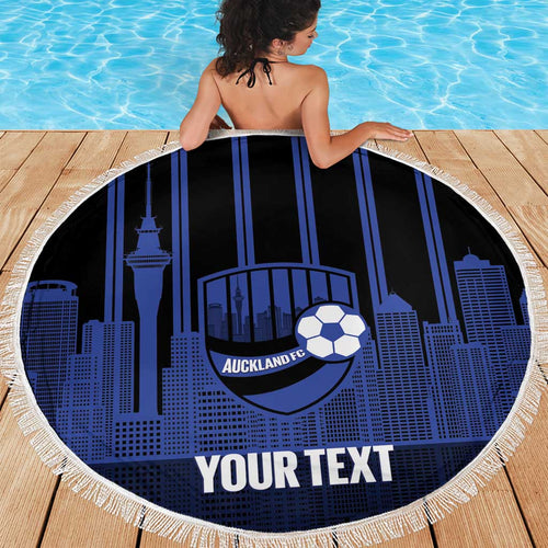 New Zealand Auckland Football Custom Beach Blanket Go City of Sails Est 2025