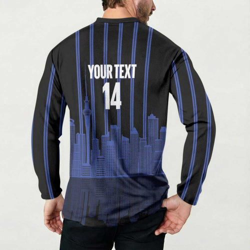 New Zealand Auckland Football Custom Button Sweatshirt Go City of Sails Est 2025