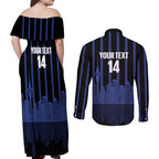 New Zealand Auckland Football Custom Couples Matching Off Shoulder Maxi Dress and Long Sleeve Button Shirt Go City of Sails Est 2025