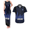 New Zealand Auckland Football Custom Couples Matching Tank Maxi Dress and Hawaiian Shirt Go City of Sails Est 2025