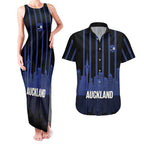New Zealand Auckland Football Custom Couples Matching Tank Maxi Dress and Hawaiian Shirt Go City of Sails Est 2025