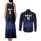 New Zealand Auckland Football Custom Couples Matching Tank Maxi Dress and Long Sleeve Button Shirt Go City of Sails Est 2025