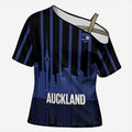 New Zealand Auckland Football Custom Cross Shoulder Shirt Go City of Sails Est 2025