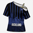 New Zealand Auckland Football Custom Cross Shoulder Shirt Go City of Sails Est 2025