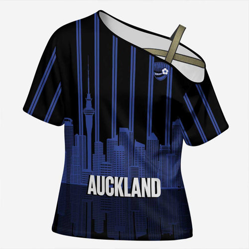 New Zealand Auckland Football Custom Cross Shoulder Shirt Go City of Sails Est 2025
