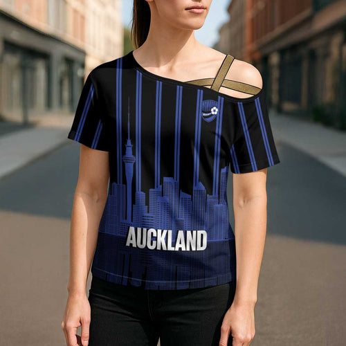 New Zealand Auckland Football Custom Cross Shoulder Shirt Go City of Sails Est 2025