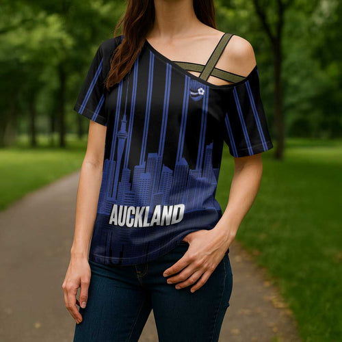 New Zealand Auckland Football Custom Cross Shoulder Shirt Go City of Sails Est 2025
