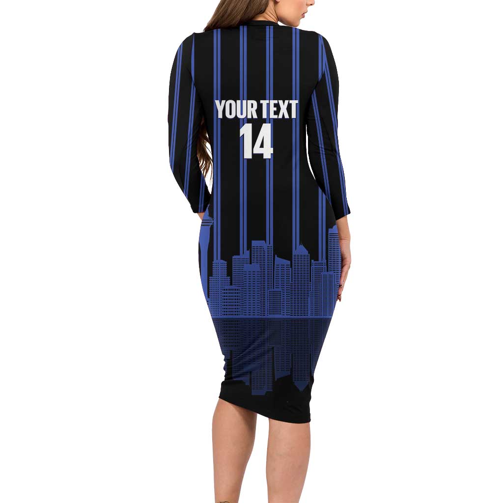 New Zealand Auckland Football Custom Family Matching Long Sleeve Bodycon Dress and Hawaiian Shirt Go City of Sails Est 2025