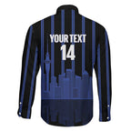 New Zealand Auckland Football Custom Family Matching Off The Shoulder Long Sleeve Dress and Hawaiian Shirt Go City of Sails Est 2025