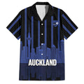 New Zealand Auckland Football Custom Family Matching Off Shoulder Short Dress and Hawaiian Shirt Go City of Sails Est 2025