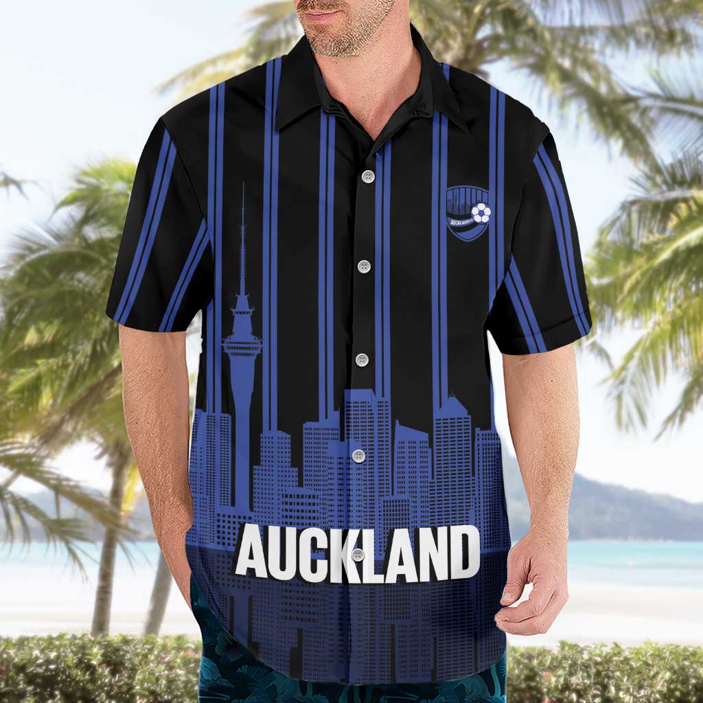 New Zealand Auckland Football Custom Hawaiian Shirt Go City of Sails Est 2025