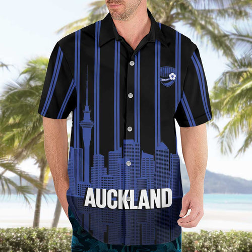 New Zealand Auckland Football Custom Hawaiian Shirt Go City of Sails Est 2025