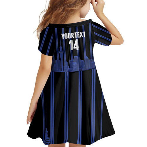 New Zealand Auckland Football Custom Kid Short Sleeve Dress Go City of Sails Est 2025