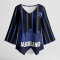 New Zealand Auckland Football Custom Kimono Sleeve Blouse Go City of Sails Est 2025