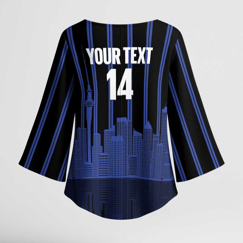 New Zealand Auckland Football Custom Kimono Sleeve Blouse Go City of Sails Est 2025