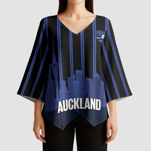 New Zealand Auckland Football Custom Kimono Sleeve Blouse Go City of Sails Est 2025