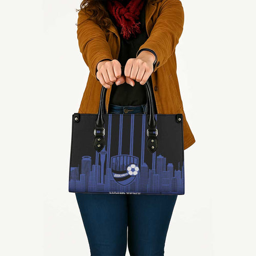 New Zealand Auckland Football Custom Leather Bag Go City of Sails Est 2025