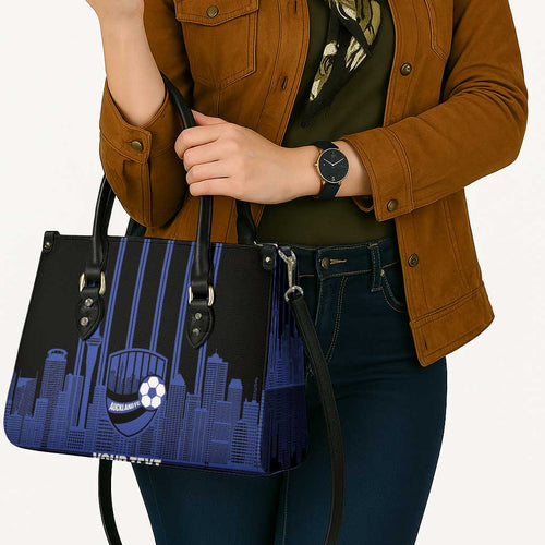 New Zealand Auckland Football Custom Leather Bag Go City of Sails Est 2025