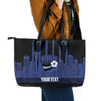 New Zealand Auckland Football Custom Leather Tote Bag Go City of Sails Est 2025