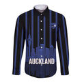 New Zealand Auckland Football Custom Long Sleeve Button Shirt Go City of Sails Est 2025