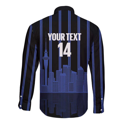 New Zealand Auckland Football Custom Long Sleeve Button Shirt Go City of Sails Est 2025