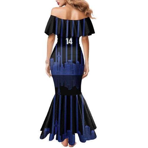 New Zealand Auckland Football Custom Mermaid Dress Go City of Sails Est 2025