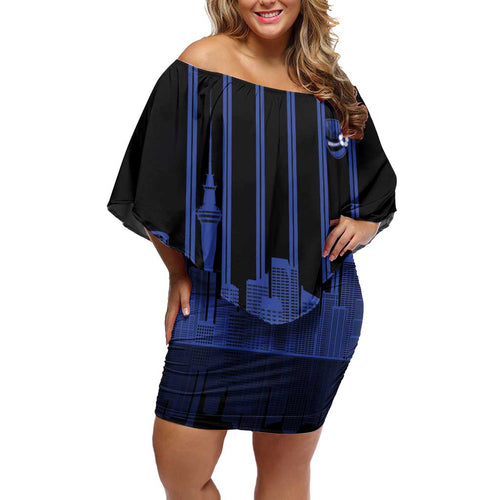 New Zealand Auckland Football Custom Off Shoulder Short Dress Go City of Sails Est 2025