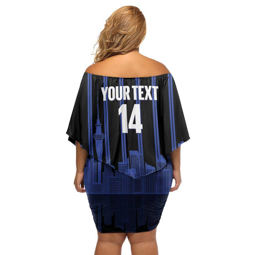 New Zealand Auckland Football Custom Off Shoulder Short Dress Go City of Sails Est 2025