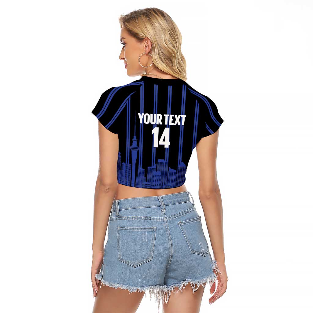 New Zealand Auckland Football Custom Raglan Cropped T Shirt Go City of Sails Est 2025