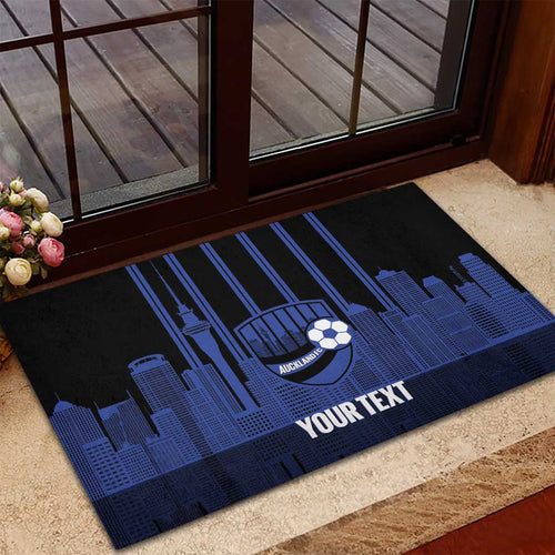 New Zealand Auckland Football Custom Rubber Doormat Go City of Sails Est 2025