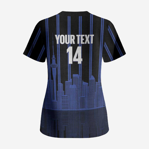 New Zealand Auckland Football Custom Scrub Top Go City of Sails Est 2025