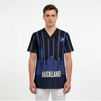 New Zealand Auckland Football Custom Scrub Top Go City of Sails Est 2025