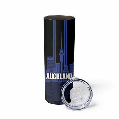New Zealand Auckland Football Custom Skinny Tumbler Go City of Sails Est 2025