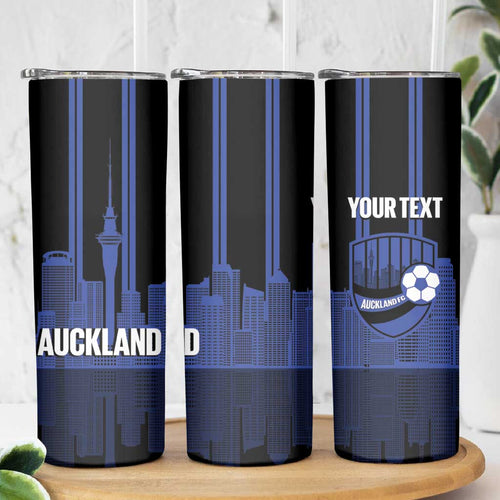 New Zealand Auckland Football Custom Skinny Tumbler Go City of Sails Est 2025