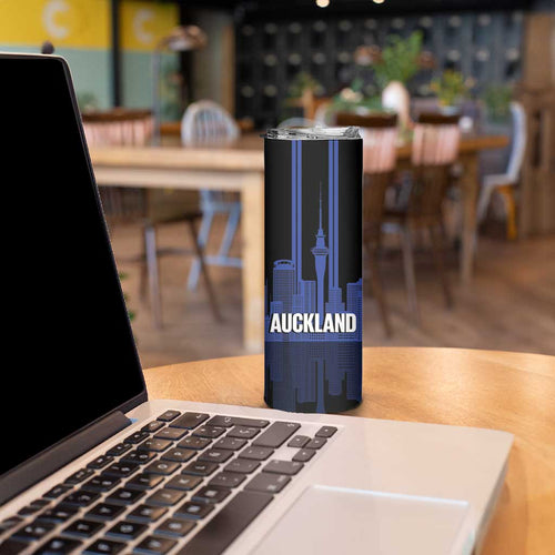 New Zealand Auckland Football Custom Skinny Tumbler Go City of Sails Est 2025