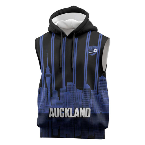 New Zealand Auckland Football Custom Sleeveless Hoodie Go City of Sails Est 2025