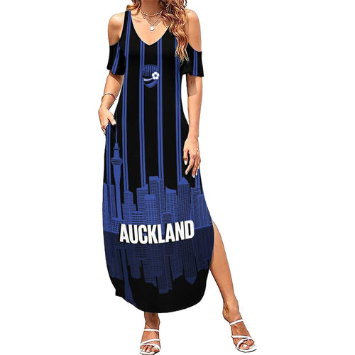 New Zealand Auckland Football Custom Summer Maxi Dress Go City of Sails Est 2025