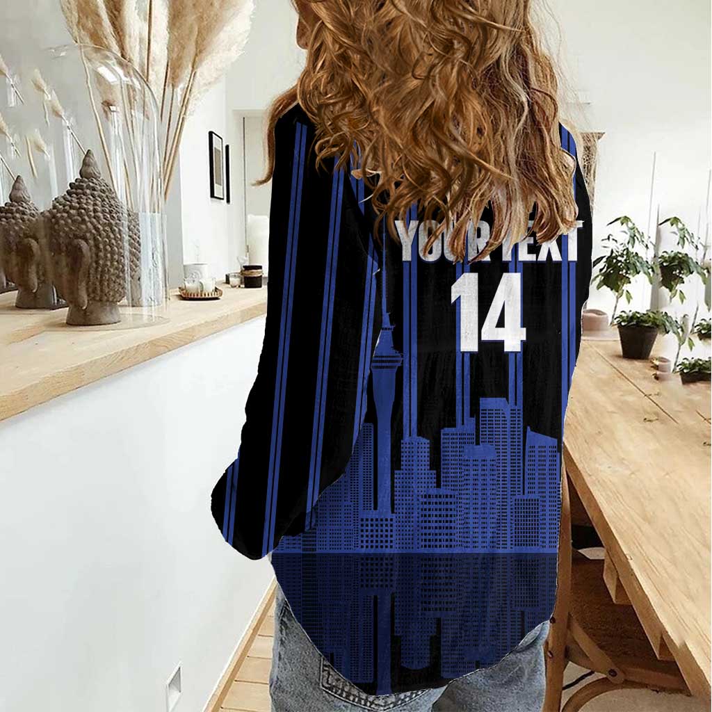New Zealand Auckland Football Custom Women Casual Shirt Go City of Sails Est 2025