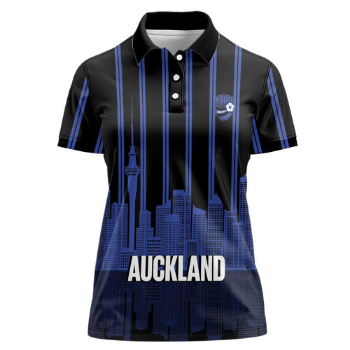 New Zealand Auckland Football Custom Women Polo Shirt Go City of Sails Est 2025