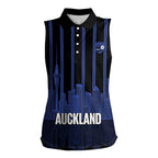 New Zealand Auckland Football Custom Women Sleeveless Polo Shirt Go City of Sails Est 2025