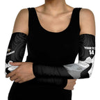 New Zealand South Island Football Custom Arm Sleeves Aoraki Mount Cook With Kiwi Maori Pattern