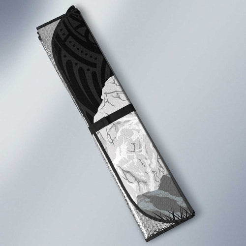 New Zealand South Island Football Custom Auto Sun Shade Aoraki Mount Cook With Kiwi Maori Pattern