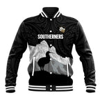 New Zealand South Island Football Custom Baseball Jacket Aoraki Mount Cook With Kiwi Maori Pattern