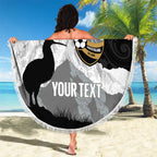 New Zealand South Island Football Custom Beach Blanket Aoraki Mount Cook With Kiwi Maori Pattern