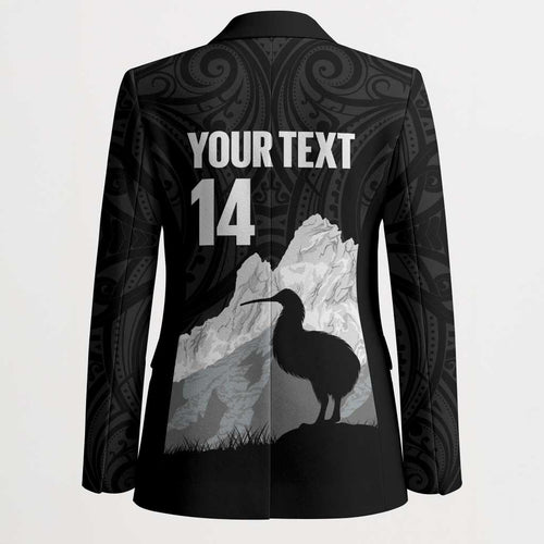 New Zealand South Island Football Custom Blazer Aoraki Mount Cook With Kiwi Maori Pattern